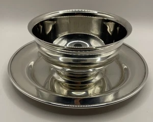 Vintage Silber Teller Soßenschale aufgesetzte Untertasse - Oneida Silberschmiede WMA Rogers - Bild 1 von 6