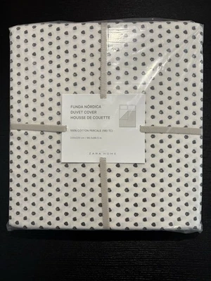NUEVA funda nórdica Zara Home negra/crema F/Q solamente Foto 1 de 2