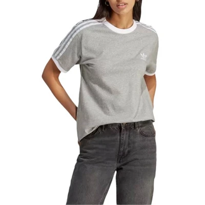 ADIDAS ED7593 Women 3 Stripes T Shirt Crew Neck Slim Fit Short Sleeve Sport Tee - Image 1 of 4
