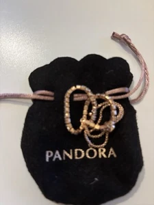 Pandora Rose Gold Sparkling Slider Tennis Bracelet AS 049500115205 - Picture 1 of 6
