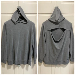 TORRID Active Size 3 Gray Cropped Back Hoodie Sweatshirt Activewear Top - Picture 1 of 5