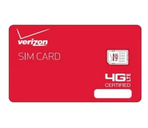 Verizon Wireless NFC Nano 4G LTE SIM Card 4FF - Galaxy S8/S8+ S6/S7 Edge S6/S7 - Picture 1 of 2