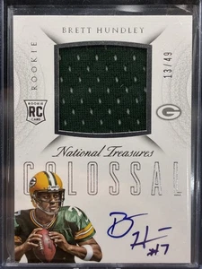 2015 National Treasures Brett Hundley Rookie Colossal Signatures /49 RPA Auto - Bild 1 von 12