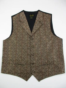Mens Large Scully western vest paisley - Picture 1 of 4