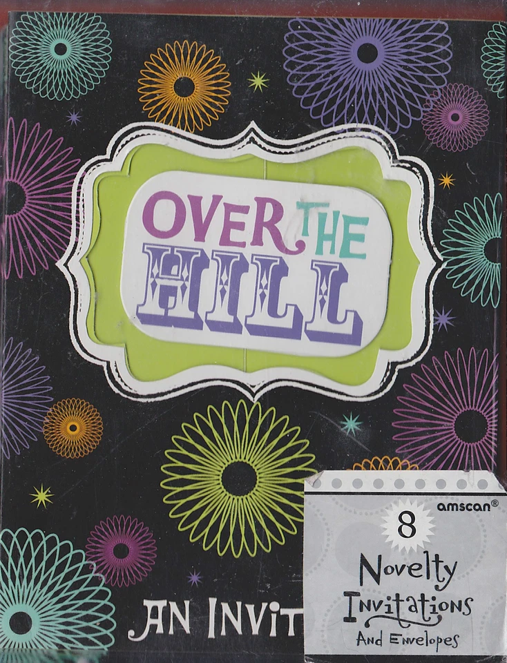40TH BIRTHDAY OVER THE HILL INVITACIONES Fiesta Tarjetas Relleno Adulto NUEVO Foto 1 de 1