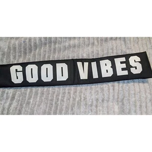 PINK Good Vibes Yoga Mat Bag Gym Pilates Carrier Tote Black NWOT - Picture 1 of 10