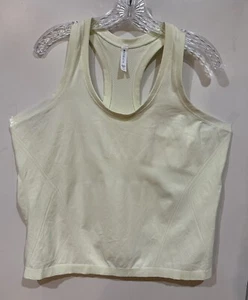 ATHLETA Plus Women’s Momentum Light Yellow 100% Nylon Tank Top Stretch Size 1X - Picture 1 of 8