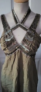 Bebe Embellished Top.  92% Silk  - Picture 1 of 8