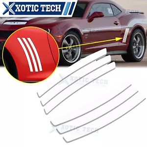 6x White Color Side Body Vent Sticker Quarter Strip Decal For Chevy Camaro 10-15 - Bild 1 von 8