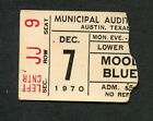 1970 Moody Blues Trapeze concert ticket stub Austin TX A Question Of Balance