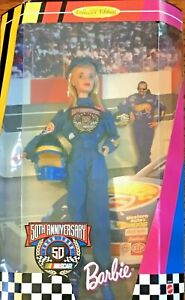 COLLECTOR EDITION 50TH ANNIVERSARY NASCAR BARBIE