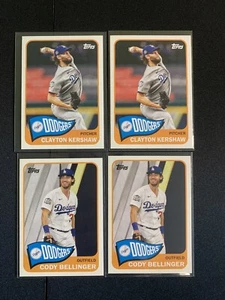 2021 Topps Series 2 Dodgers Redux lot Kershaw + Bellinger T65-27 T65-28 - Picture 1 of 2