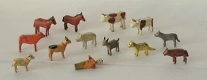 Antique Wooden Noah’s Ark Carved Animals Erzgebirge Germany Holiday Folk Art - Picture 1 of 4