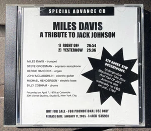 Miles Davis – A Tribute to Jack Johnson PROMO (2005) Extremely Rare - Picture 1 of 3