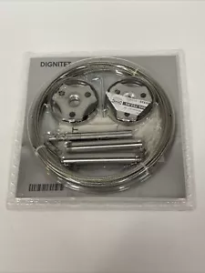 IKEA DIGNITET Curtain Wire Rod Set Stainless Steel 5 meter / 197" New Unopened - Picture 1 of 2