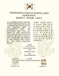 Martial Art Rank Recognition Certificate - Parchment Style - Picture 1 of 3