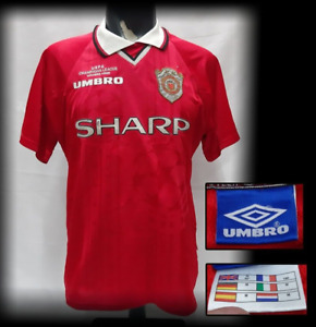 Manchester United 1997 1998 1999 2000 winner home jersey shirt 2 stars Umbro M
