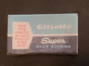 NEW SEALED GENUINE Vintage Gillette Super Blue Blades Sample Pack - Picture 1 of 3