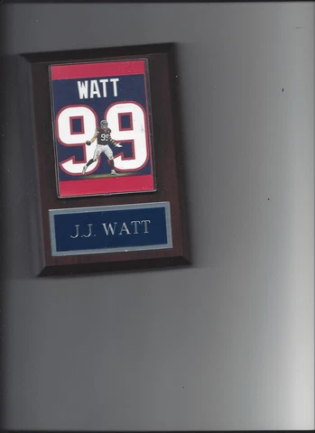 J.J. WATT JERSEY PLAQUE HOUSTON TEXANS FOOTBALL NFL Cover
