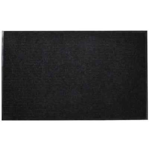 NNEVL Black PVC Door Mat 90 x 60 cm - Picture 1 of 6