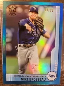 Mike Brosseau 13/25 Serial Numbered, 2021 Topps Big League, Tampa Bay Rays, - Picture 1 of 11