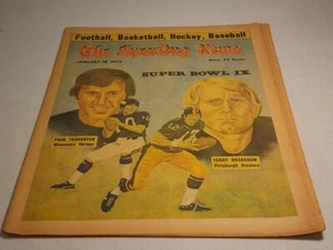 Revista de periódicos de noticias deportivas 1975 de colección FRAN TARKENTON ilustración de portada, anuncios - Imagen 1 de 4