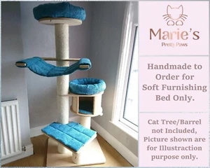 Sostituzione letto gatto verde acqua ciniglia per paradiso naturale gatto albero magnolia XL - Foto 1 di 13