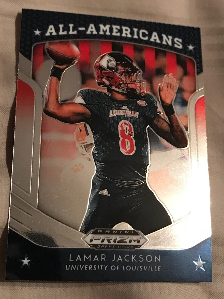 Lamar Jackson 2019 Panini Prizm Draft Picks #59 All-Americans Insert - Image 1 of 1