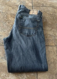 Hollister Jeans Size 34x32 Mens Slim Straight Stretch Black Denim Fit 34/31 - Picture 1 of 8