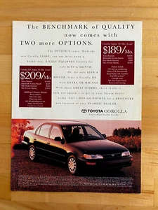1995 Vintage Print Ad Toyota Corolla - Picture 1 of 1