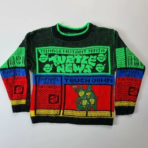 Vintage Teenage Mutant Ninja Turtles Sweater 90’s Childrens Kids Youth Touchdown - Picture 1 of 8