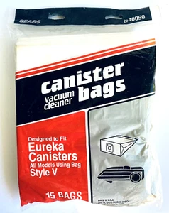 Eureka Canister Vacuum Cleaner Bags - Style V - 15 Count - Made in USA - NOS - Picture 1 of 3