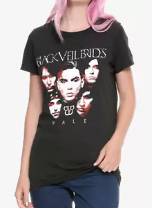 Black Veil Brides VALE FACES Girls Women's Junior Fit T-Shirt NEW Official Merch - Picture 1 of 1