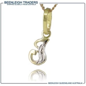 Small Yellow Gold ~ LETTER or INITIAL I CHARM ~ Genuine Real 9ct / 9k Gold - Foto 1 di 10