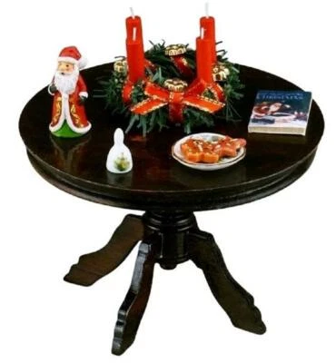 Casa Delle Bambole Natale Tavolo Con Decorazioni Miniatura Reutter Mobili 1:12 - Immagine 1 di 4