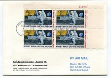 1969 Apollo 11 Washington DC First Man on the Moon Switzerland Space Cover
