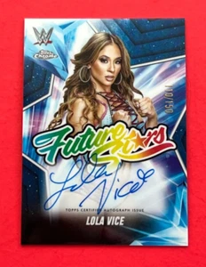 2025 Topps Chrome FSA-LV WWE Lola Vice Future Stars Autograph Signed 110/150 - Picture 1 of 8