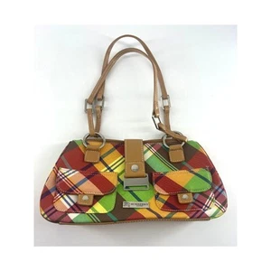 Vintage Burberry Purse Shoulder Bag Colorful Plaid Multicolor London Designer - Bild 1 von 14