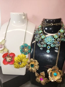 #2107, LOTE VICTORIANO, EDUARDIANO, ART DECO, ESMALTE FILIGRANA, BORLAS, FLORAL - Imagen 1 de 8