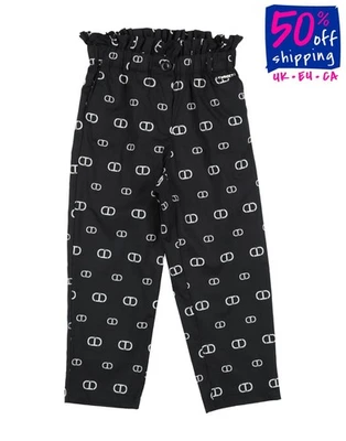 Pantalón TWINSET Niños Talla 8Y/128CM Logo Patrón Negro Foto 1 de 3