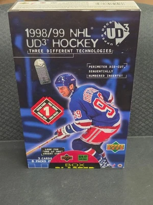 RARE - 1998/99 NHL UD3 Hockey - Blaster Box - FACTORY SEALED! - 9 Unopened Packs - Image 1 of 4