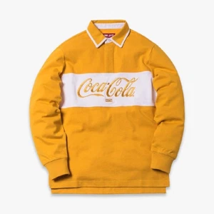 Kith x Coca-Cola Classic Rugby Yellow / White (FW18) KH3317-112 - Picture 1 of 2
