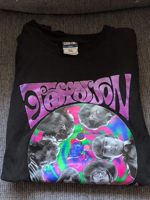 Hombre Negro Jefferson Airplane Manga Corta T Griffin Talla 3 XL Foto 1 de 3