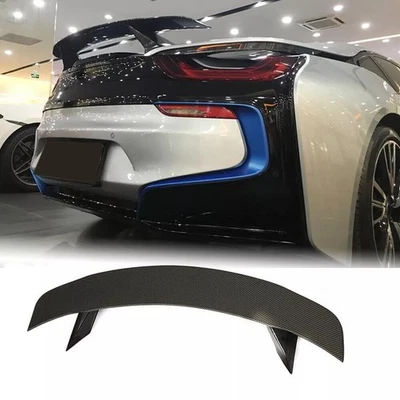 Real Carbon Rear Trunk Spoiler High Kick Lip Wing for BMW I8 i8 Coupe 2014-2018 - Image 1 of 4