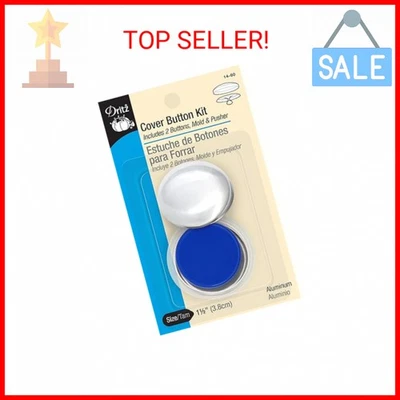 Kit de botones de cubierta Dritz 14-60 con herramientas, tamaño 60 - 1-1/2 pulgadas, 2 piezas, níquel Foto 1 de 2