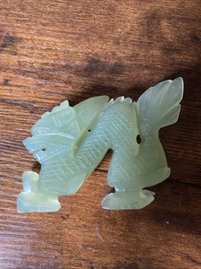  Figura Dragón Asiático/Chino Color Jade 4 1/2 "X 2 3/4" - Imagen 1 de 5