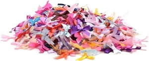 100 Pcs Decorative Satin Ribbon Bows,Colorful Assorted Smallest Satin Ribbon ... - Foto 1 di 9