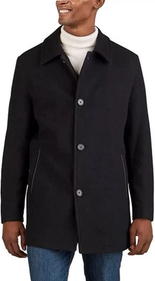 Cole Haan Signature Wool Blend Button-up Car Coat, Size M, Charcoal, MSRP $295 - Image 1 of 2
