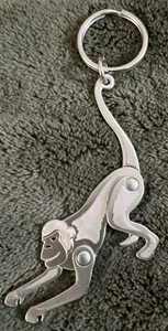 Kipling Metall Chrom Affe Schlüsselanhänger Schlüsselring Schlüsselclip Taschenanhänger - Bild 1 von 5