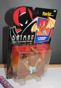 Batman Animated Series Man-Bat With Flappy Wings + Cable 1992 Kenner Toy Sealed - Picture 1 of 7
